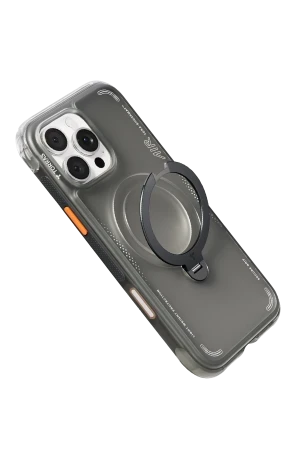 Torras Apple iPhone 16 Pro Max O Stand Spin Air Serisi Magsafe Kılıf - Siyah 6938075666422