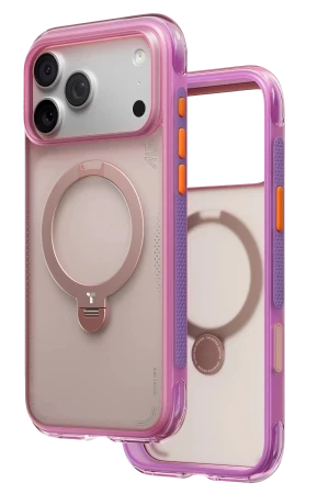 Torras Apple iPhone 17 Pro Max O Stand Spin Air Serisi Magsafe Kılıf - Pembe 6938075604004