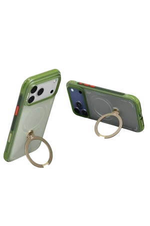 Torras Apple iPhone 17 Pro O Stand Spin Air Serisi Magsafe Kılıf - Yeşil 6938075604837