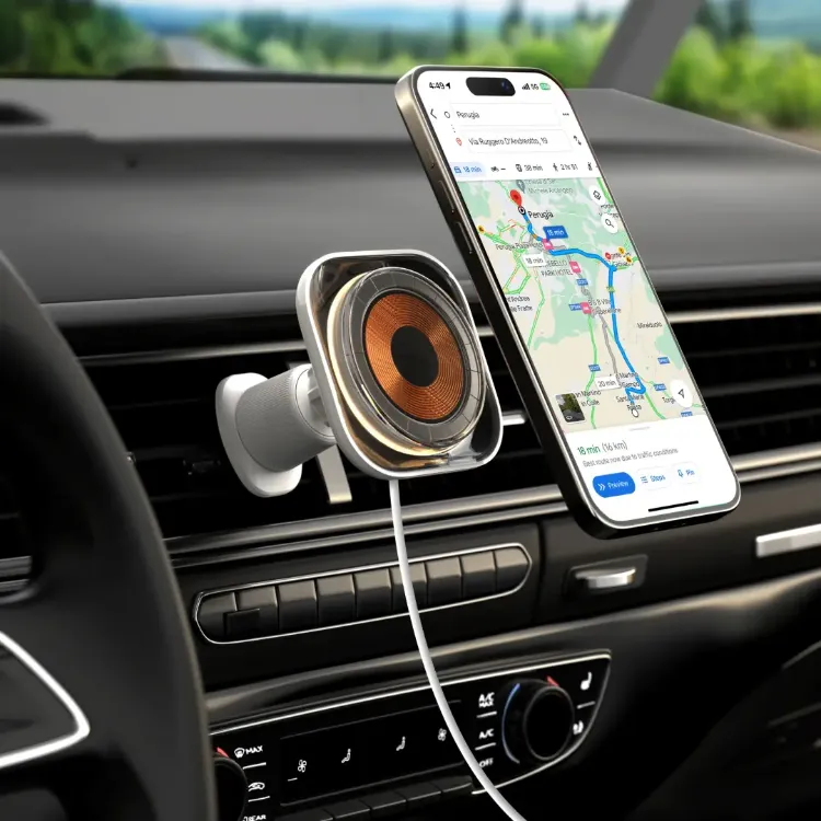 MOMAX CM29 CHARGE FLOW MAGSAFE ARAÇ TELEFON TUTUCU BEYAZ