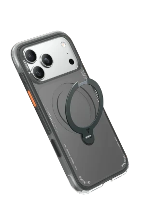 Torras Apple iPhone 17 Pro O Stand Spin Air Serisi Magsafe Kılıf - Siyah 6938075665388