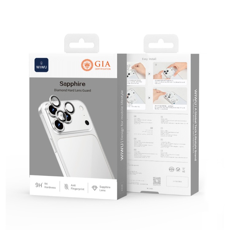 Apple iPhone 17 Pro Max Wiwu LG-003 Lens Guard Çizilmeye Karşı Dayanıklı Safir Lens Koruyucu