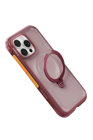 Torras Apple iPhone 16 Pro Max O Stand Spin Air Serisi Magsafe Kılıf - Kırmızı 6938075666446