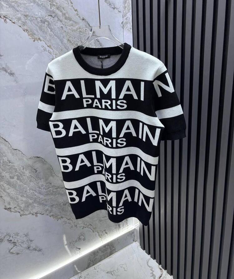 BALMAIN PARİS BİSİKLET YAKA TRİKO T-SHİRT