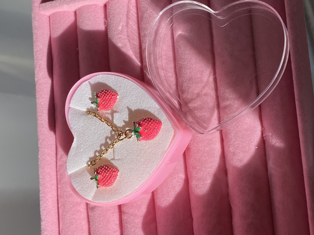 Strawberry Set (Kolye + Küpe)