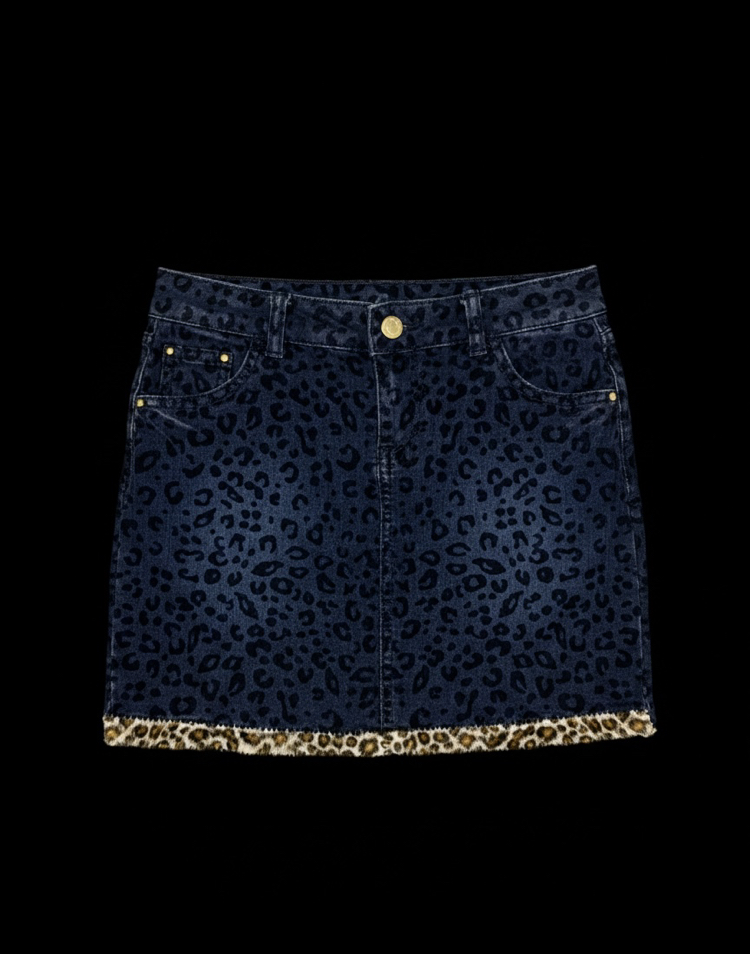Leopar old money kot mini etek