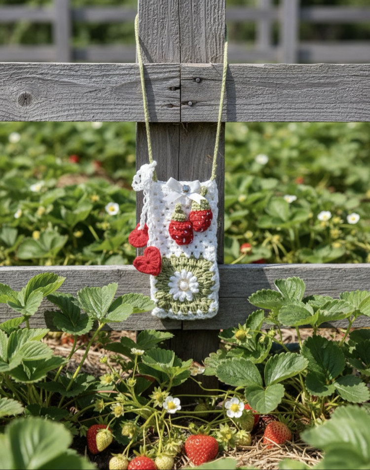 Strawberry Telefon Çantası