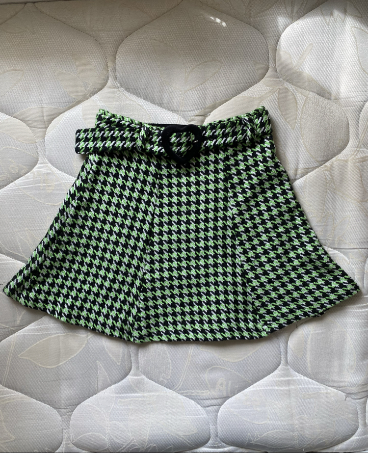 (XS) Kalp Kemerli Tüvit Etek
