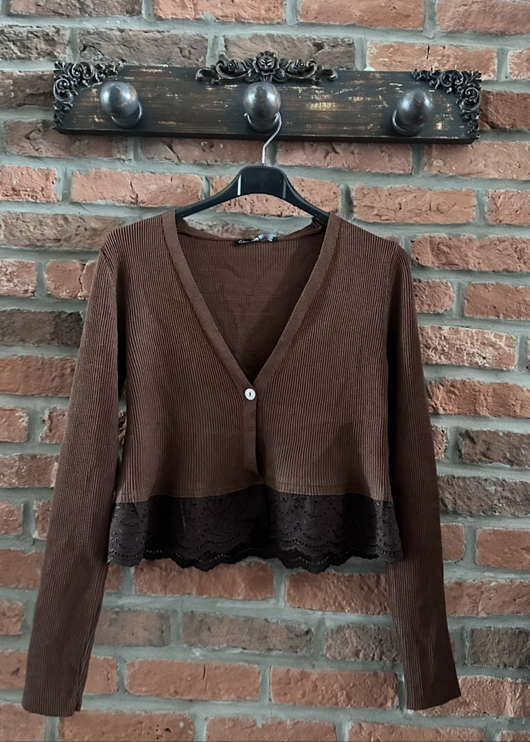 Fistolu crop hırka