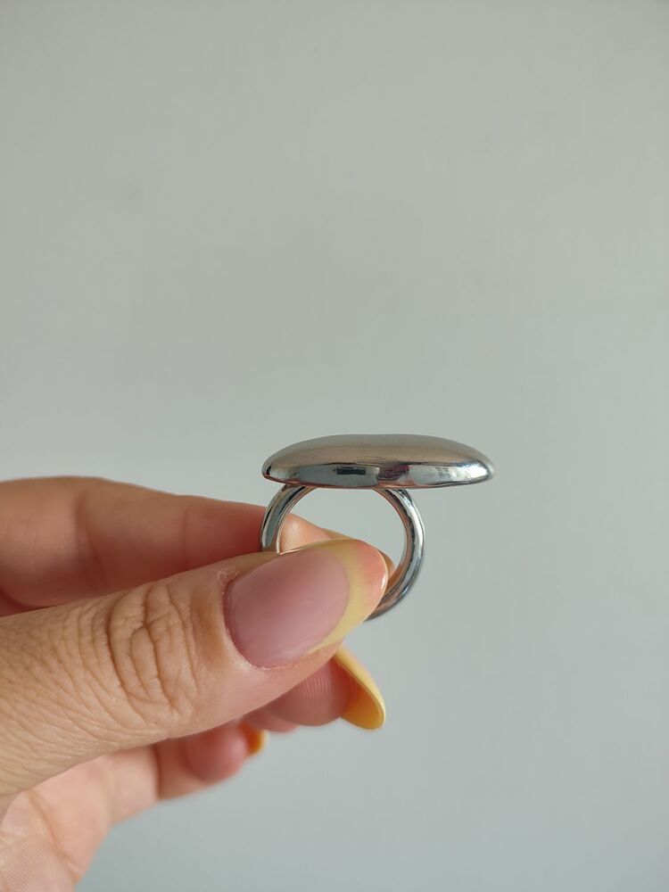 Ayarlanabilir Plaka Yüzük / Silver