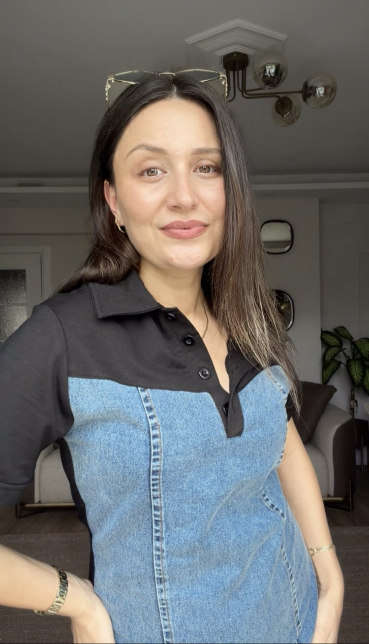 Jean elbise mevsimlik kumaş