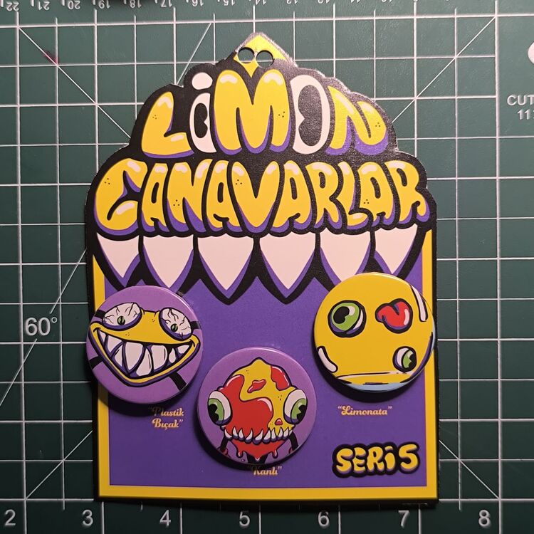 Limonlu Canavarlar Rozet Paketi - 5