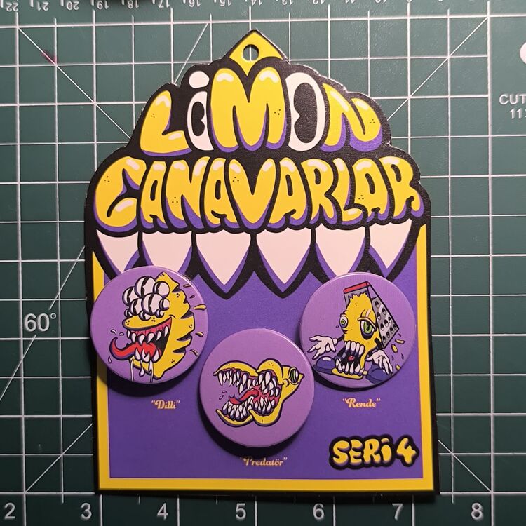 Limonlu Canavarlar Rozet Paketi - Seri 4