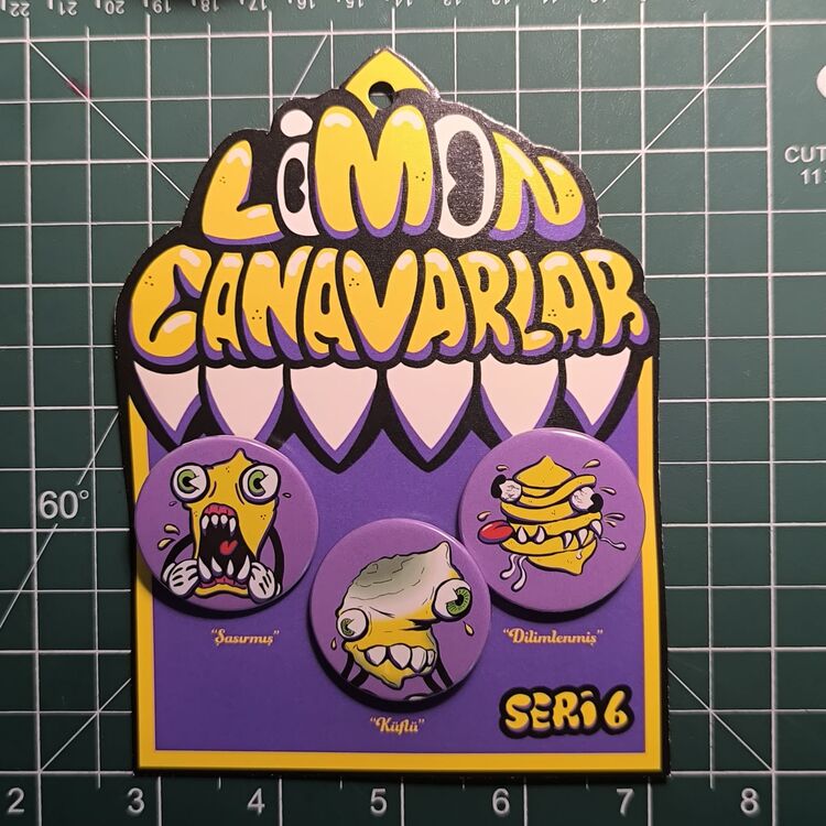 Limonlu Canavarlar Rozet Paketi - Seri 6
