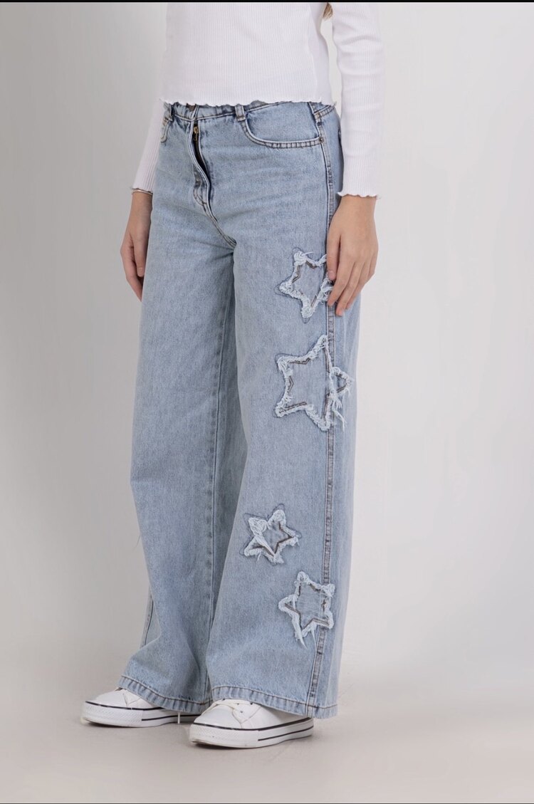 Yıldızlı kot pantolon