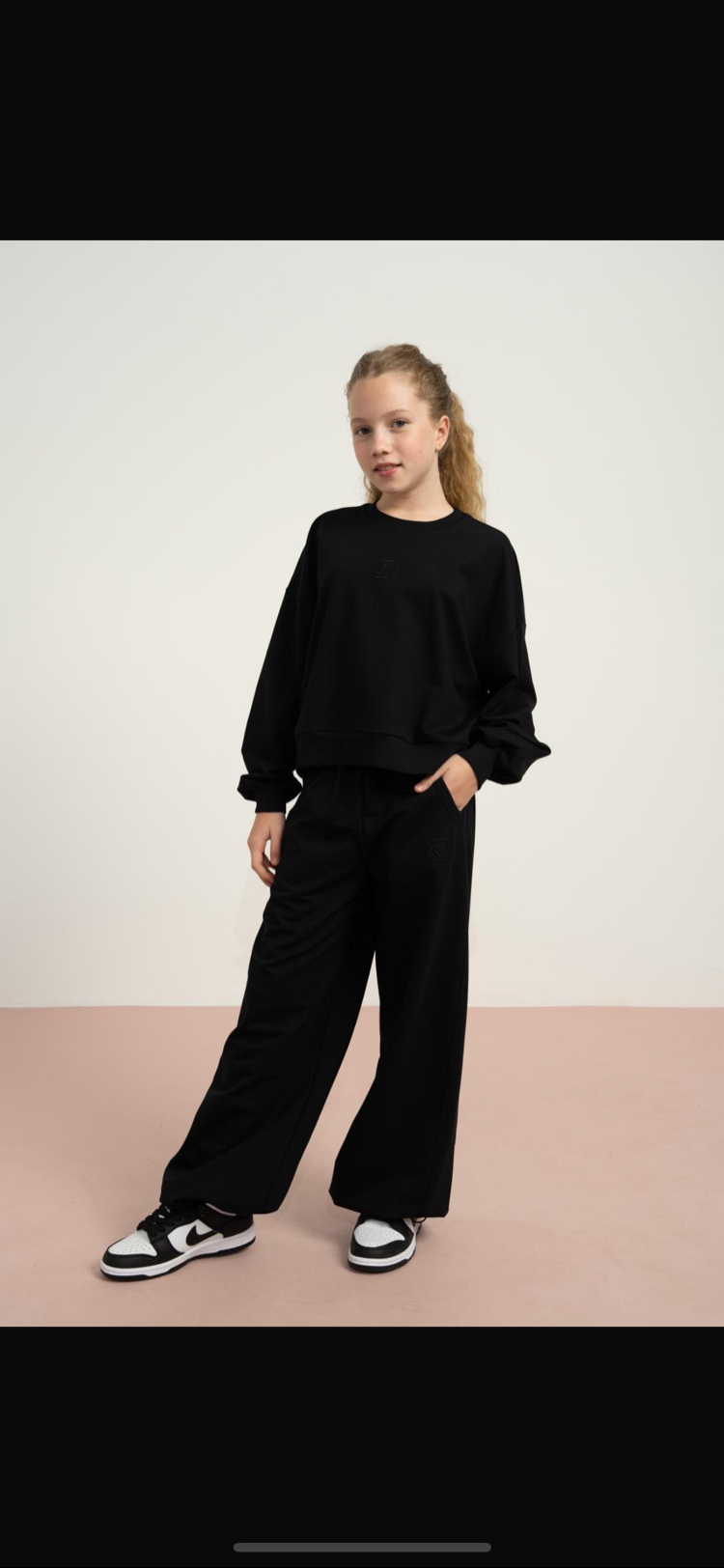 Siyah Oversize kuz takım