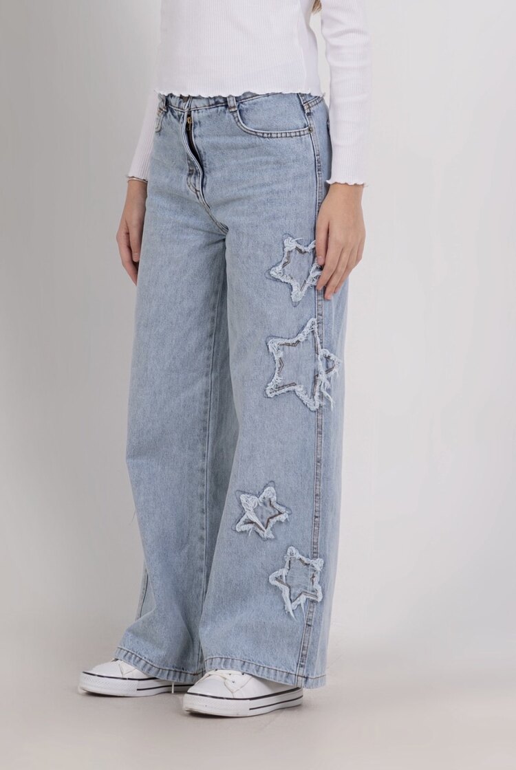 Yıldızlı kot pantolon