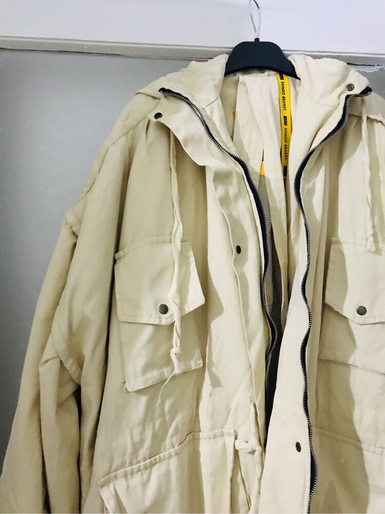 Vintage Unisex Kapşonlu Mont