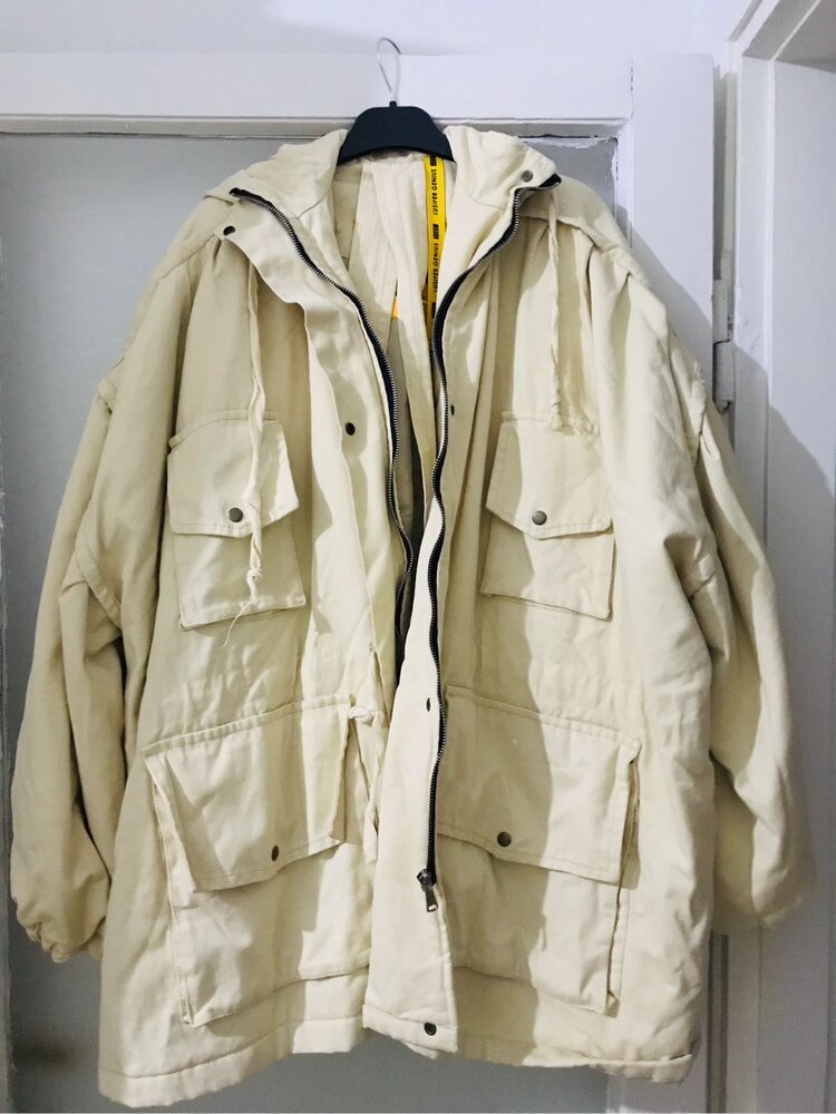 Vintage Unisex Kapşonlu Mont