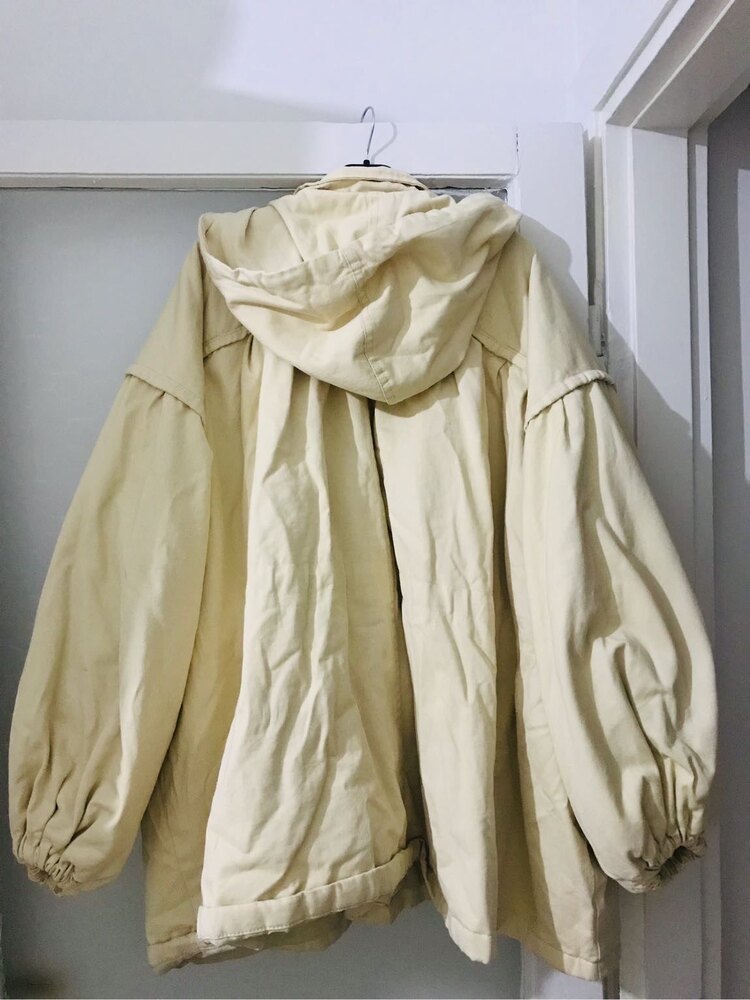 Vintage Unisex Kapşonlu Mont