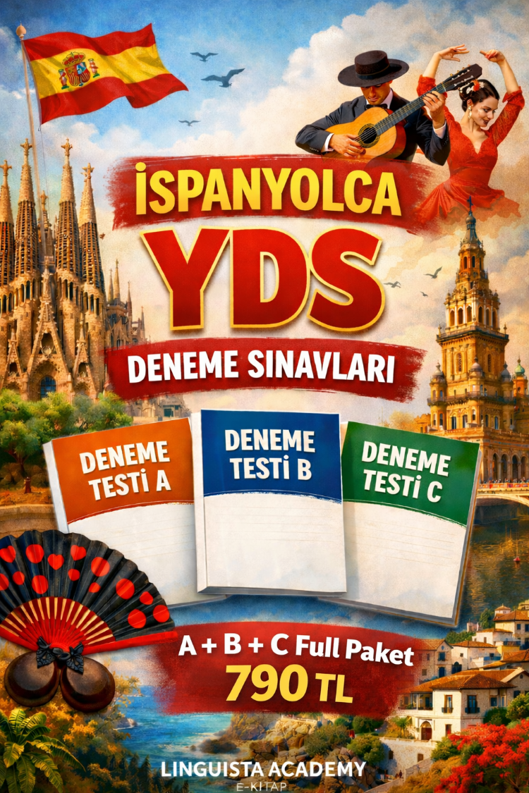 YDS İspanyolca – A + B + C Deneme Seti (2019 ÖSYM Uyumlu)