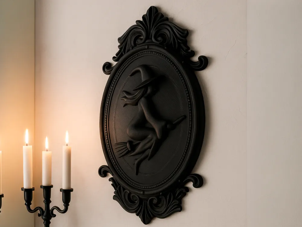 Gotik Cadı Duvar Süsü