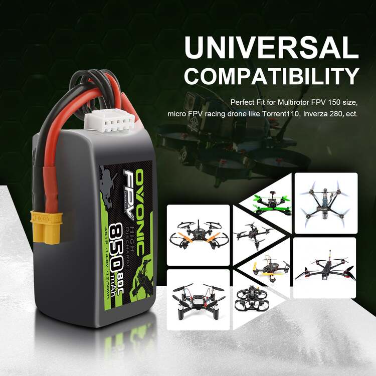Ovonic 4S Lipo Battery 850mah 4S1P 80C