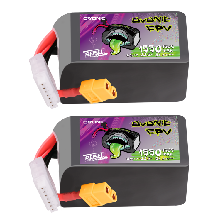 Ovonic Rebel 2.0 6S Lipo Battery 1550mAh 6S1P 150C