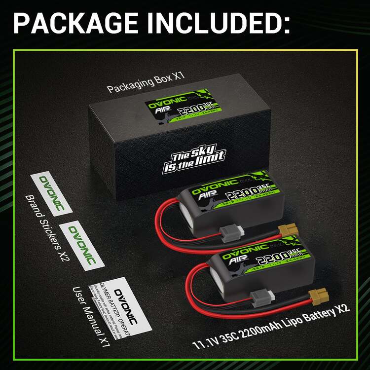 Stokta OVONIC 3S Lipo Battery 2200mAh 3S1P 35C 11.1V