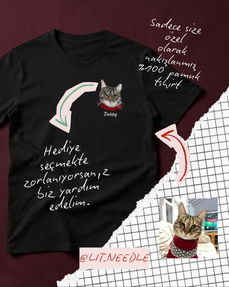 Evcil Hayvan Nakışlı T-shirt