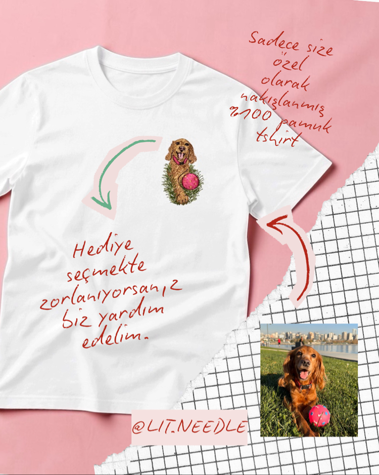 Evcil Hayvan Nakışlı T-shirt