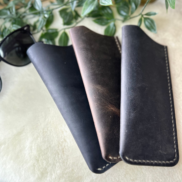 Cushy Sunglesses Case / Gri Crazy Leather
