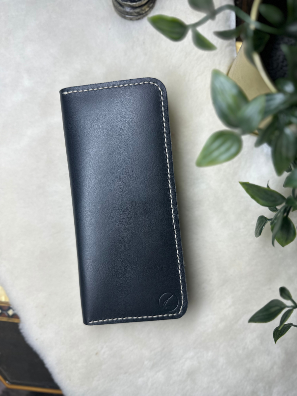Lithe Long Wallet / Siyah Vegetal Leather