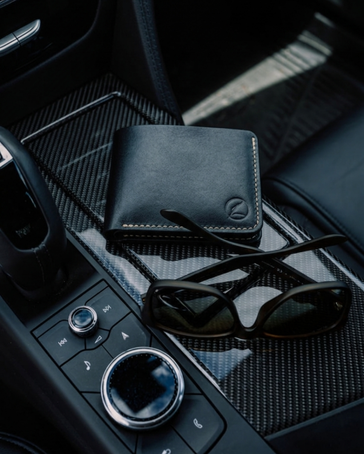 Mister Wallet / Siyah Vegetal Leather