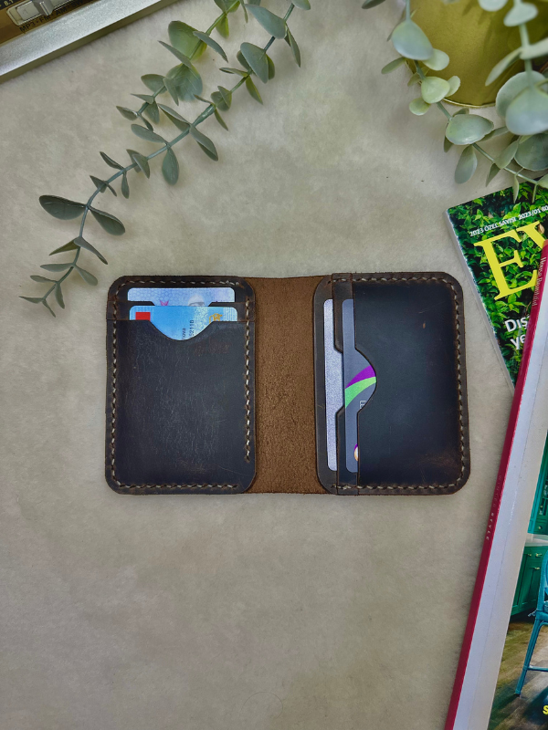 Virile Card Wallet / Kestane Crazy Leather
