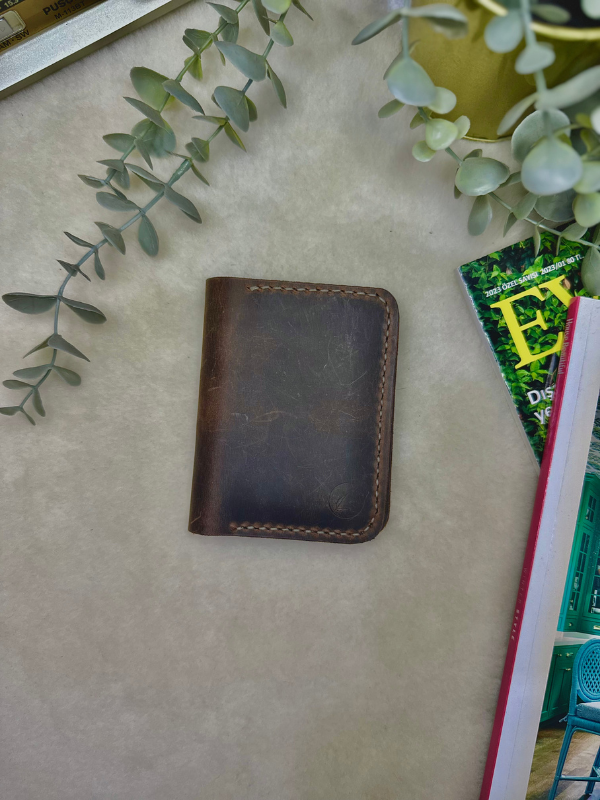 Virile Card Wallet / Kestane Crazy Leather