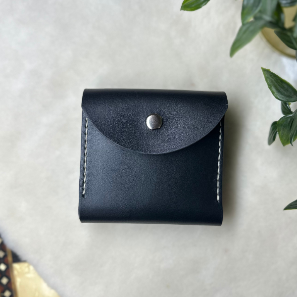 Matryoshka Wallet / Siyah Vegetal Leather