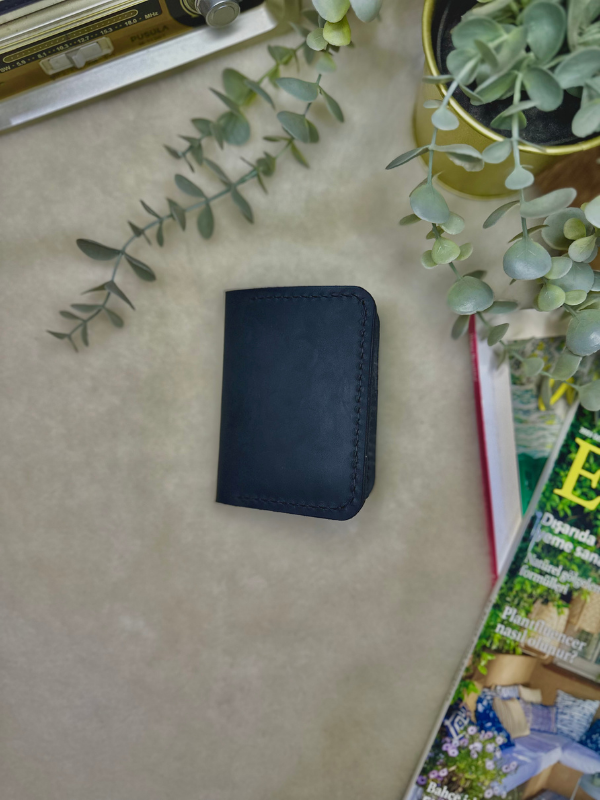 Virile Card Wallet / Siyah Crazy Leather