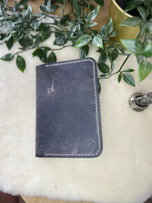 Plethora Pasaport Wallet / Gri Crazy Leather
