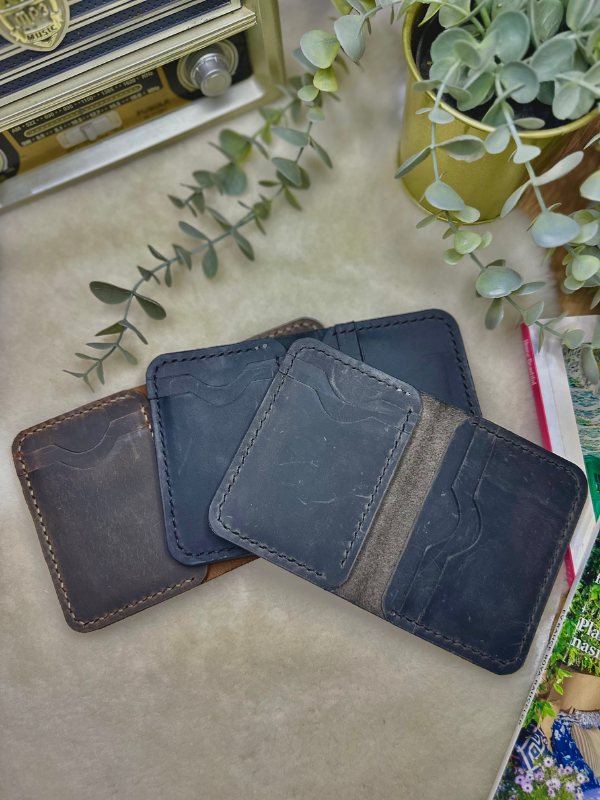 Virile Card Wallet / Siyah Crazy Leather