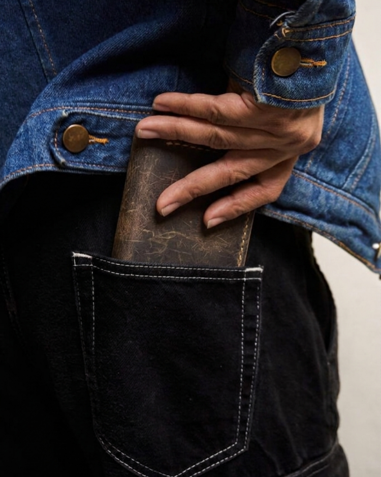 Virile Card Wallet / Kestane Crazy Leather