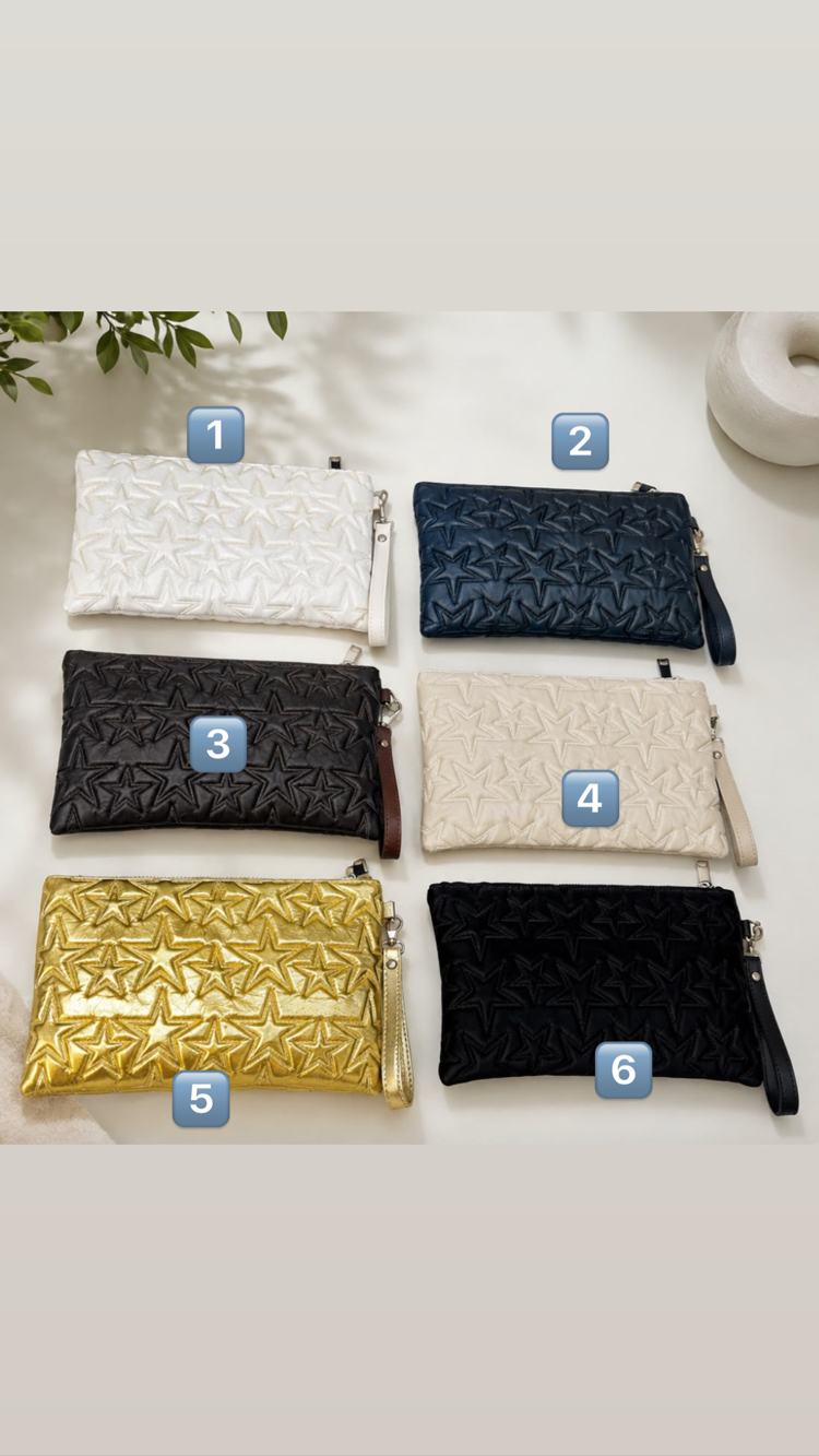 Yıldız Desen Markasız Clutch