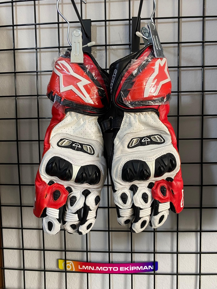 Alpinestars GP TECH Kırmızı Deri Eldiven (2 AVUÇ İÇİ KORUMA) ⭐️
