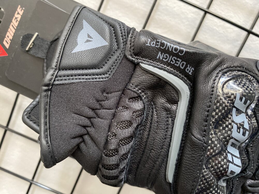 Dainese Carbon 3 Shorts Siyah Deri Eldiven 