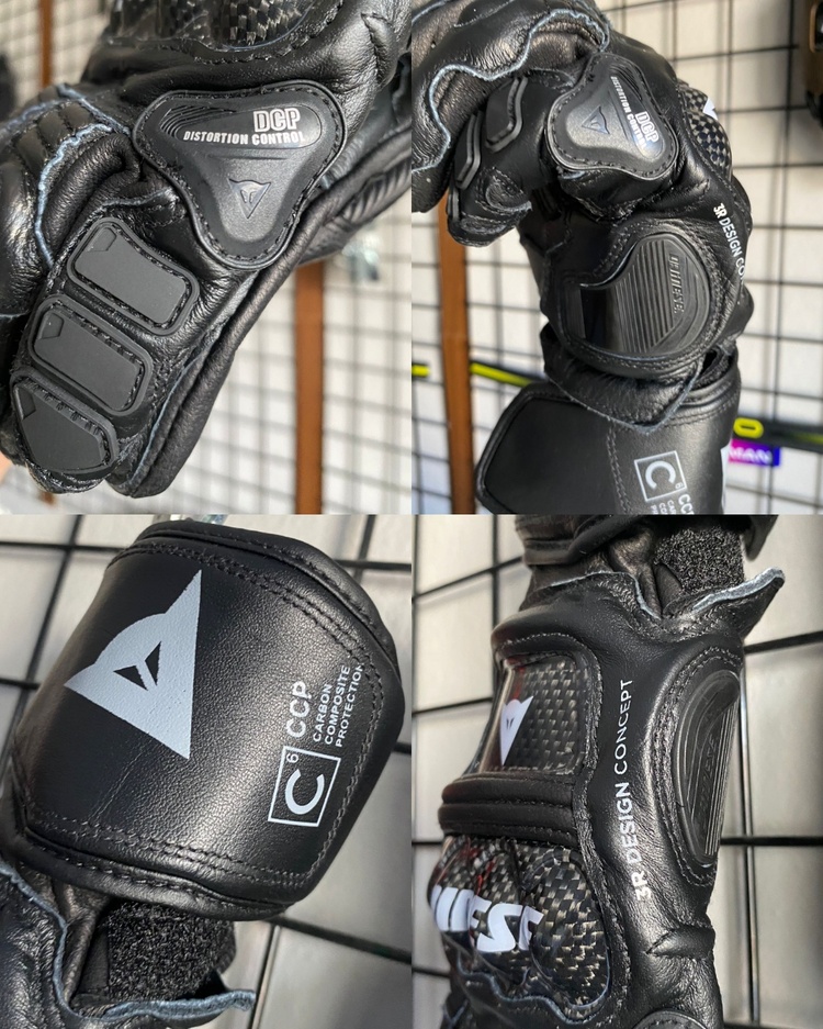 Dainese Druid 4 Black Charcoal Gray Deri Eldiven