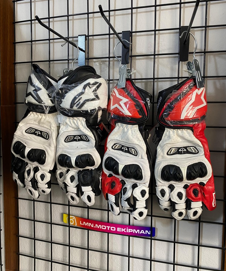 Alpinestars GP TECH Kırmızı Deri Eldiven (2 AVUÇ İÇİ KORUMA) ⭐️
