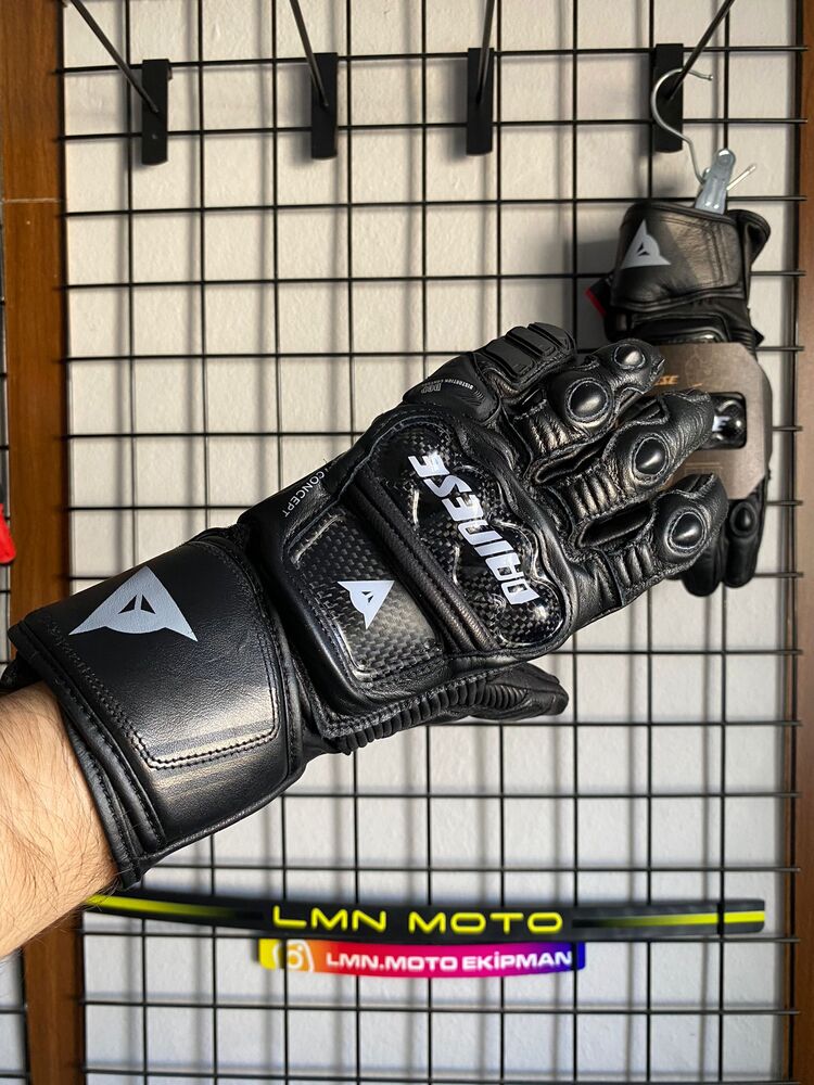 Dainese Druid 4 Black Charcoal Gray Deri Eldiven