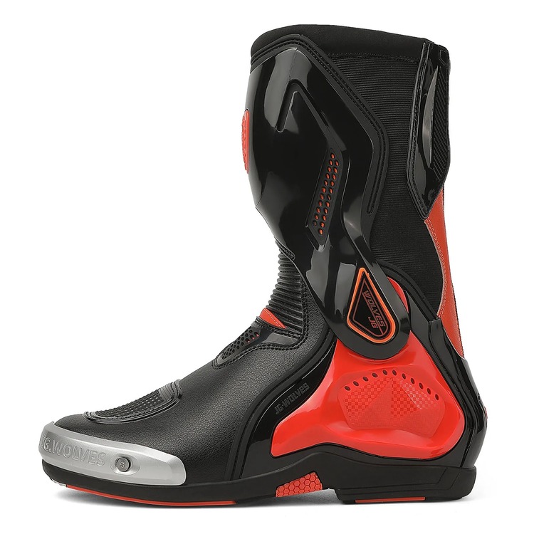 Dainese Torque 3 görünüm uzun kaval korumalı A+ kalite BOT Kırmızı Siyah