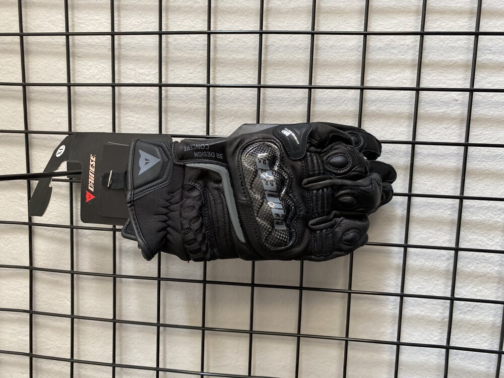 Dainese Carbon 3 Shorts Siyah Deri Eldiven 