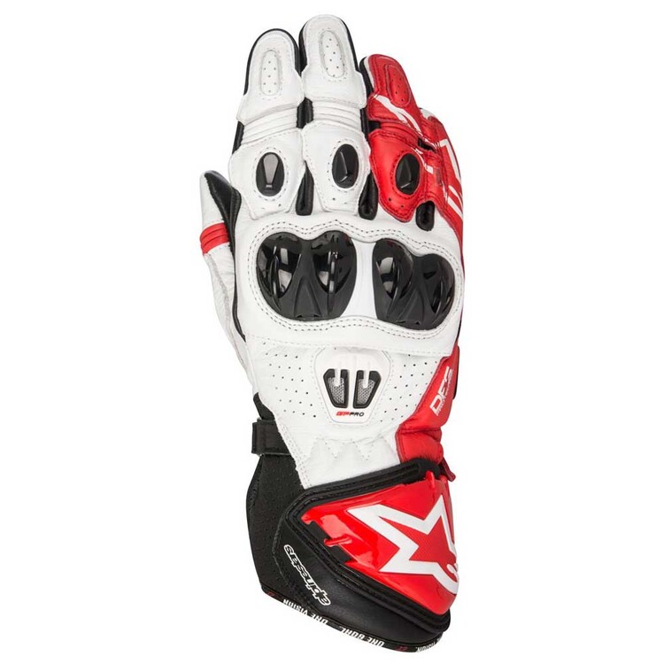 Alpinestars GP PRO R2 Bilekli Deri Eldiven Kırmızı Beyaz 